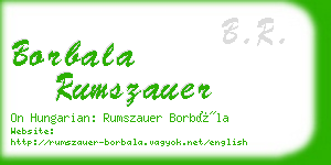 borbala rumszauer business card